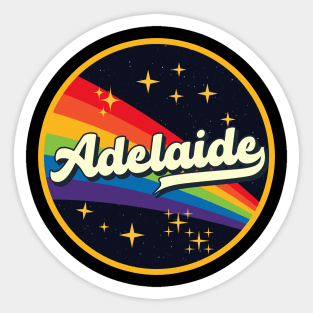 Adelaide // Rainbow In Space Vintage Style Sticker